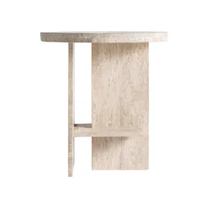 Mesa auxiliar Thiennes de travertino beige