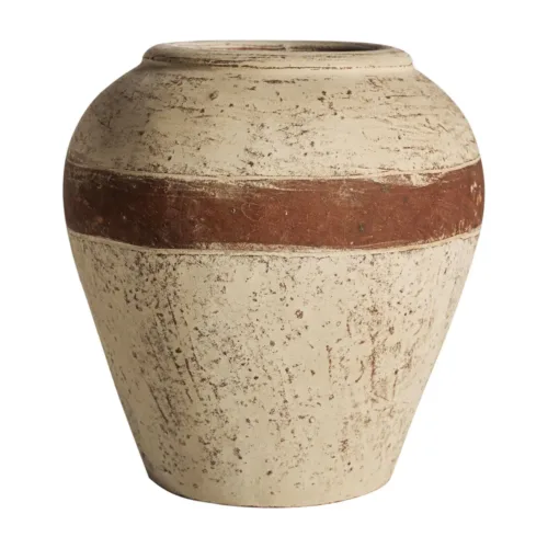Tinaja de terracota beige