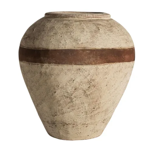 Tinaja de terracota beige