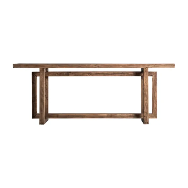 Consola Norvik de madera de olmo