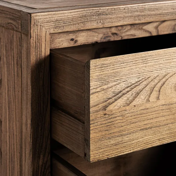 Mesita de noche Norvik de madera de olmo - Imagen 5