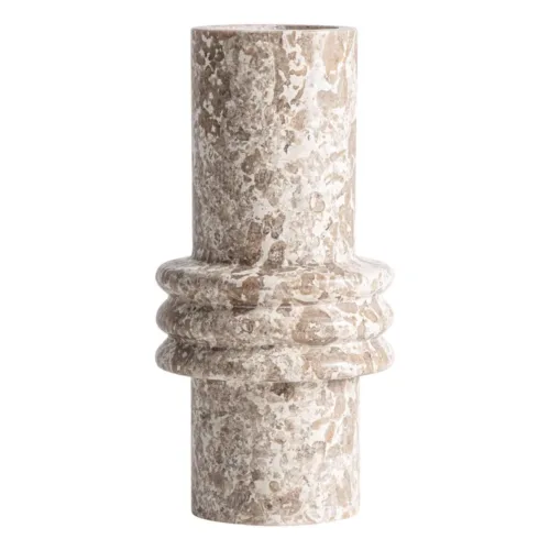Jarrón Trava de mármol beige