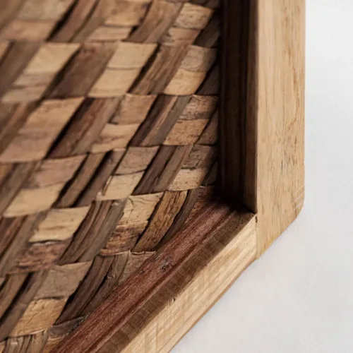 Panel decorativo de fibra natural marrón