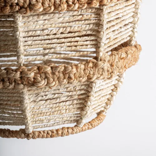 Lámpara de colgar Shanea de yute