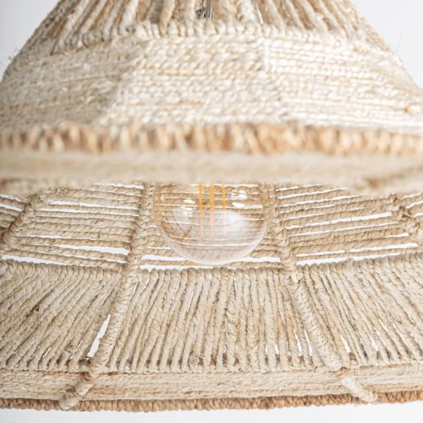 Lámpara de colgar estilo boho en yute - Imagen 4