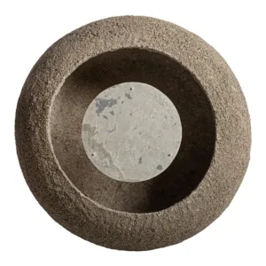 Aplique de cemento con papel maché y piedra