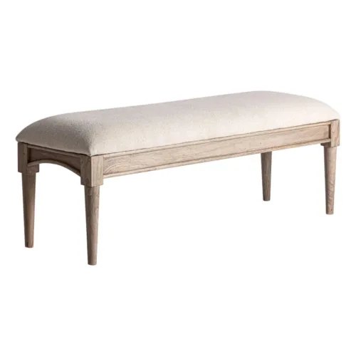 Banco Verac de madera de mango y yute