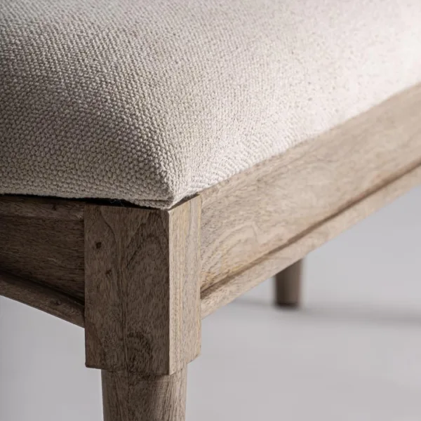 Banco Verac de madera de mango y yute - Imagen 4