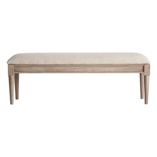 Banco Verac de madera de mango y yute