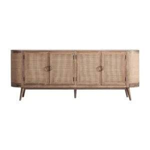 Aparador Beckley de madera de mango y ratán