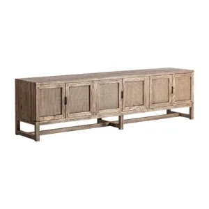 Mueble TV Byremo de madera de olmo (220cm)