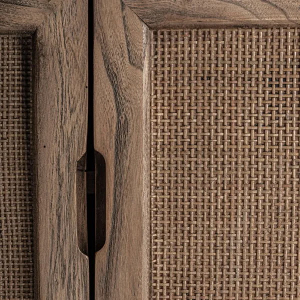 Mueble TV Byremo de madera de olmo (220cm) - Imagen 7