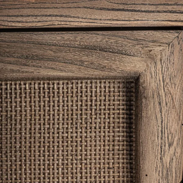 Mueble TV Byremo de madera de olmo (220cm) - Imagen 8