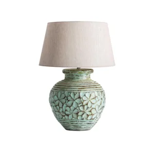Lámpara de sobremesa en terracota verde