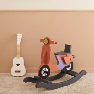 Balancín moto Vespa de madera (rojo)