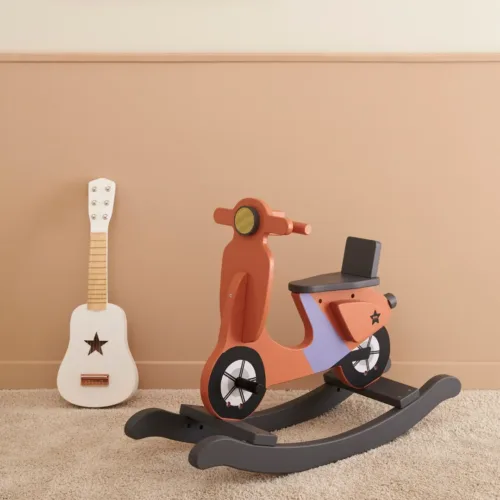 Balancín Moto Vespa de madera (rojo)