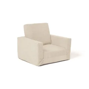 Sillón plegable blanco crudo para niños