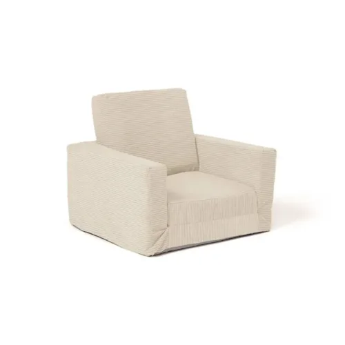 Sillón plegable blanco crudo para niños