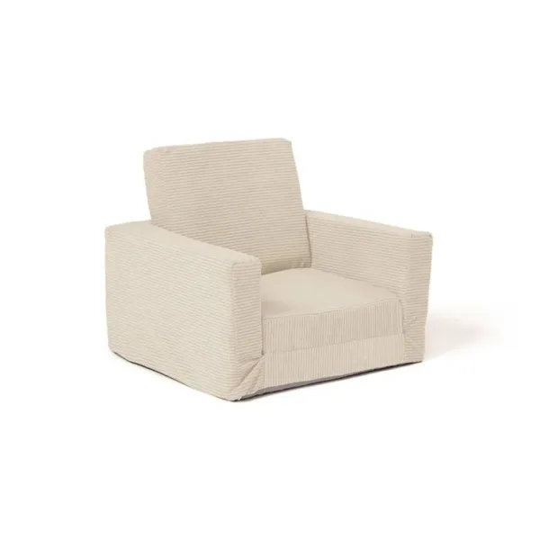 Sillón plegable blanco crudo para niños