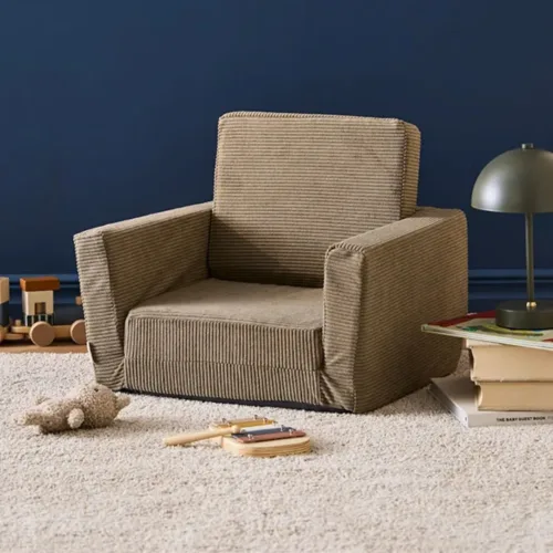 Sillón plegable verde para niños