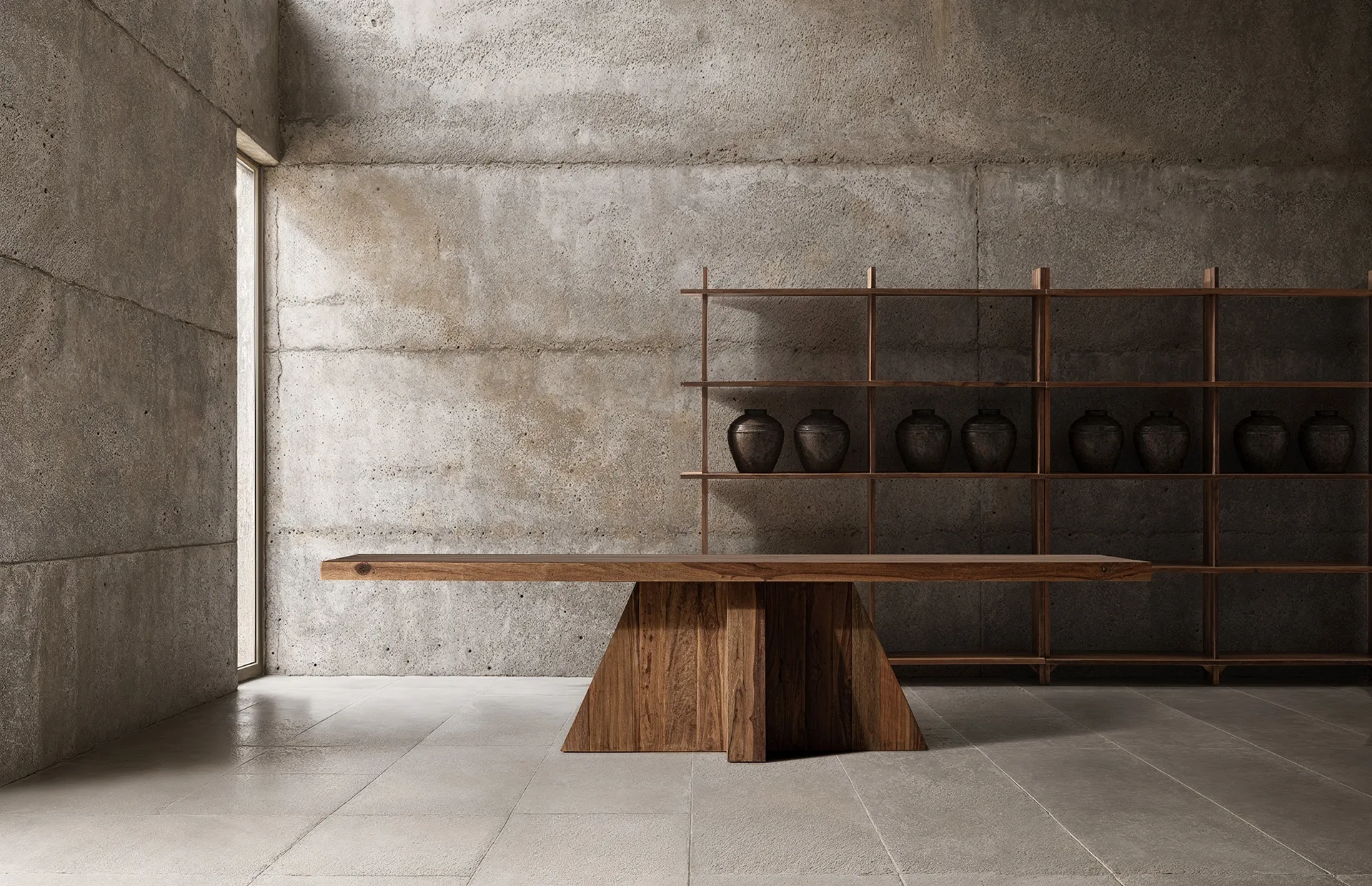 Muebles de madera maciza rústica y artesanal