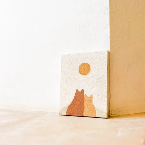 Lienzo pintado a mano - Gatos