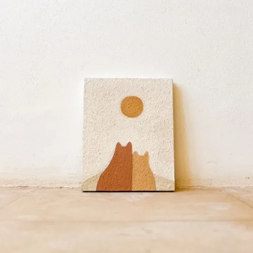 Lienzo pintado a mano - Gatos