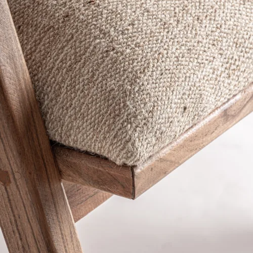 Sillón de madera y yute Elgin