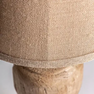 Lámpara de sobremesa provenzal de resina y yute