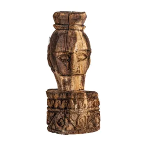 Figura decorativa de madera de teca envejecido
