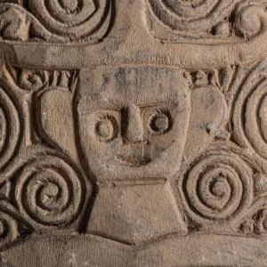 Figura decorativa de estilo étnico de hierro y madera