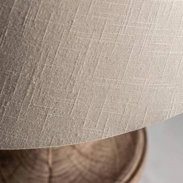 Lámpara de sobremesa de mango y algodón