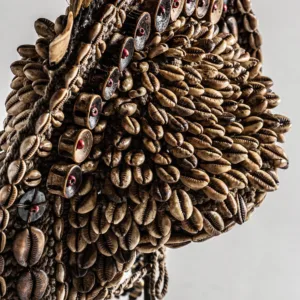 Figura decorativa de estilo étnico de fibra