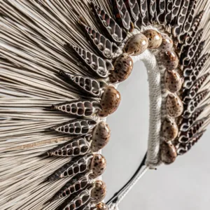 Figura decorativa estilo étnico de fibra natural