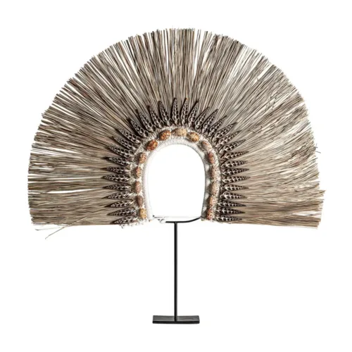 Figura decorativa estilo étnico de fibra natural