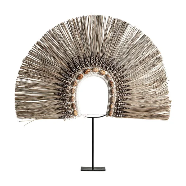 Figura decorativa estilo étnico de fibra natural