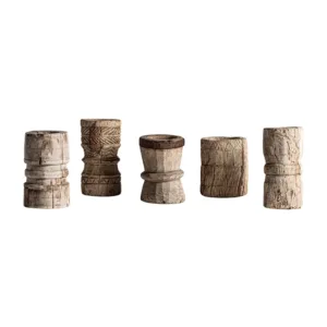 Figura decorativa de estilo étnico en madera okhali