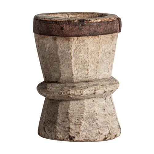 Figura decorativa de estilo étnico en madera okhali