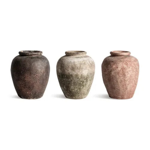 Jarrón Eliseo de estilo vintage en terracota