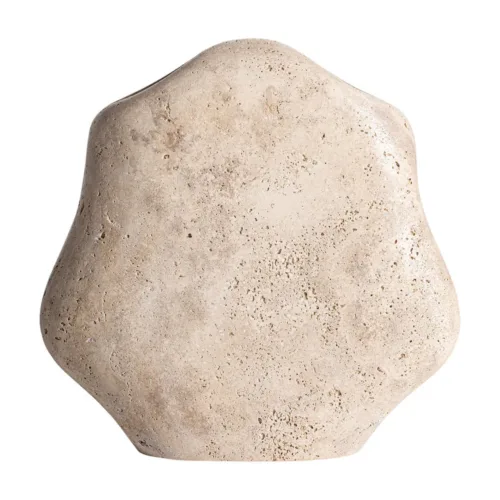 Jarrón de mármol color crema Jasha