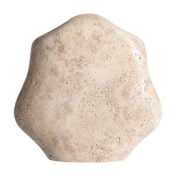 Jarrón de mármol color crema Jasha