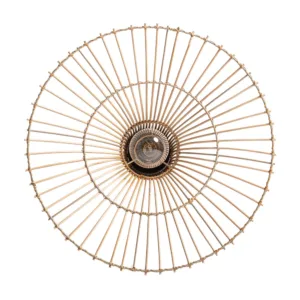 Aplique Alain de hierro y ratán