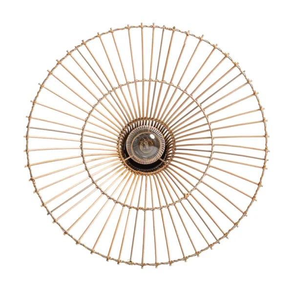 Aplique Alain de hierro y ratán