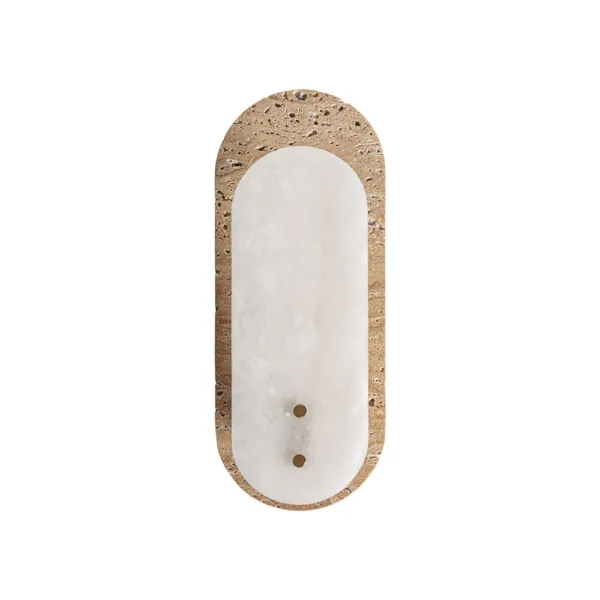 Aplique Tetbury de mármol blanco y alabastro