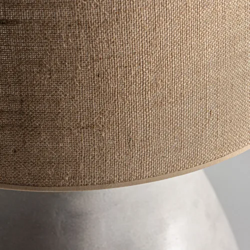 Lámpara de estilo colonial de yute y terracota