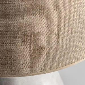 Lámpara de sobremesa en yute y terracota