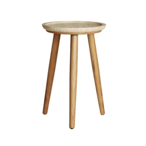 Mesa auxiliar Videix de mármol y madera