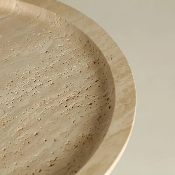 Mesa auxiliar Videix de mármol y madera