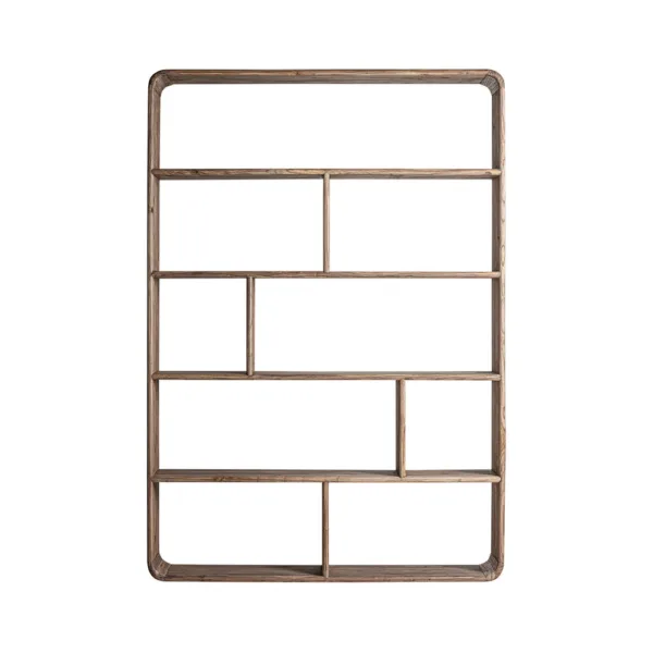 Librería Gloucester de estilo colonial en madera de olmo