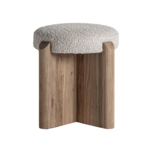Taburete Jacquard de madera de olmo